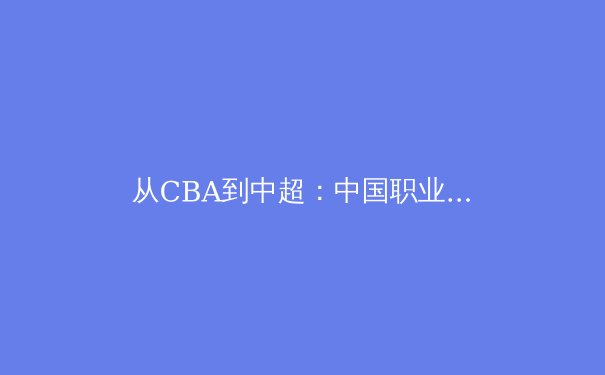 从CBA到中超：中国职业体育的商业化转型与竞技水平提升的博弈 - 4